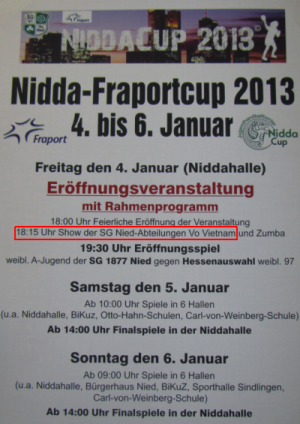 Vovinam Vorführung anlässlich Handball-Nidda Cup 2013